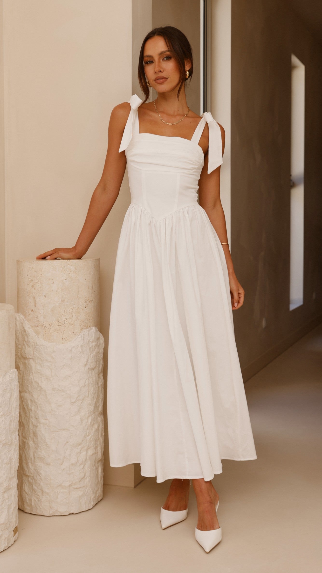 Haisley Maxi Dress - White - Billy J