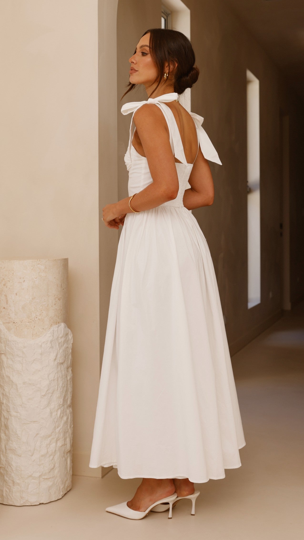 Haisley Maxi Dress - White - Billy J