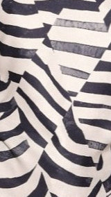 Eisley Scarf Top - Black / Beige Geo Print - Billy J