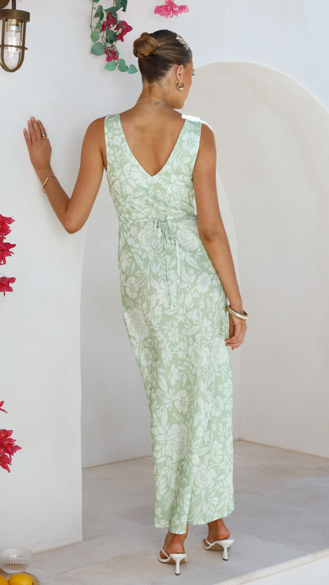 Rubie Maxi Dress - Lime Floral - Billy J