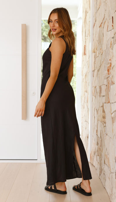 Load image into Gallery viewer, Naira Maxi Dress - Black - Billy J
