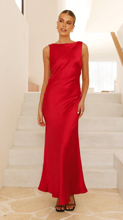 Load image into Gallery viewer, Barcelona Maxi Dress - Red - Billy J
