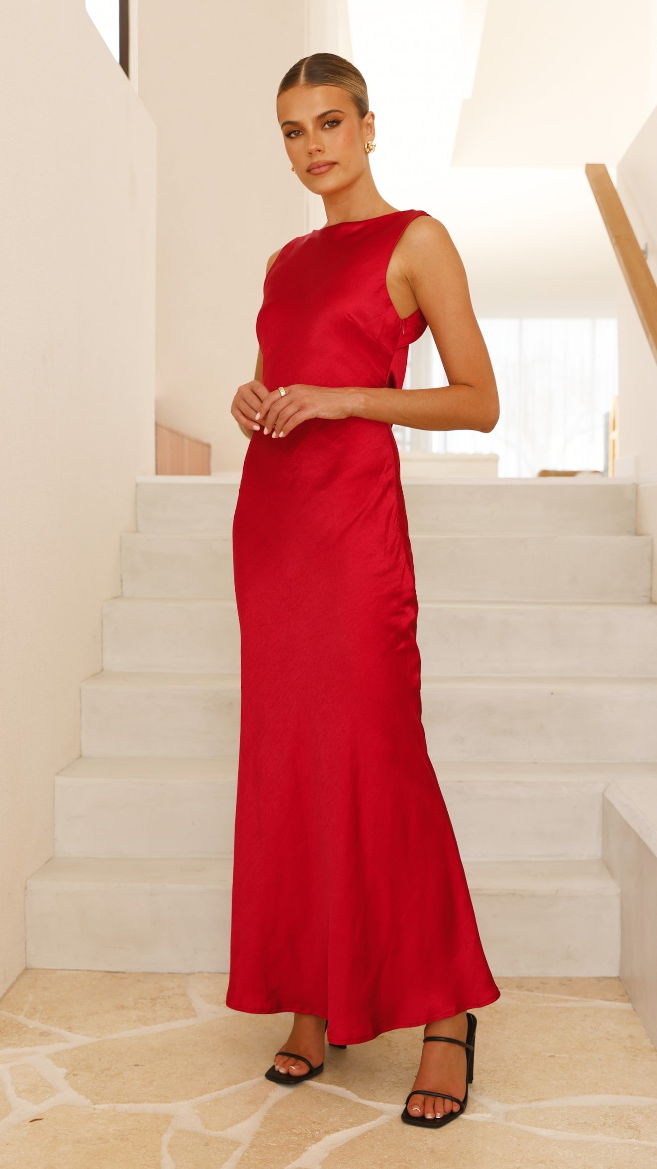 Barcelona Maxi Dress - Red - Billy J