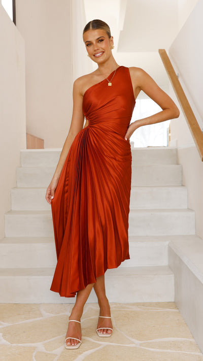 Load image into Gallery viewer, Olivia Maxi Dress - Rust - Billy J
