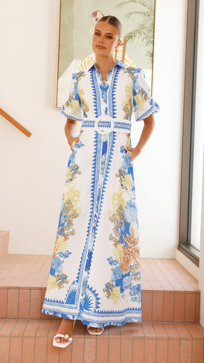 Load image into Gallery viewer, Salene Maxi Dress - Blue Doll - Billy J
