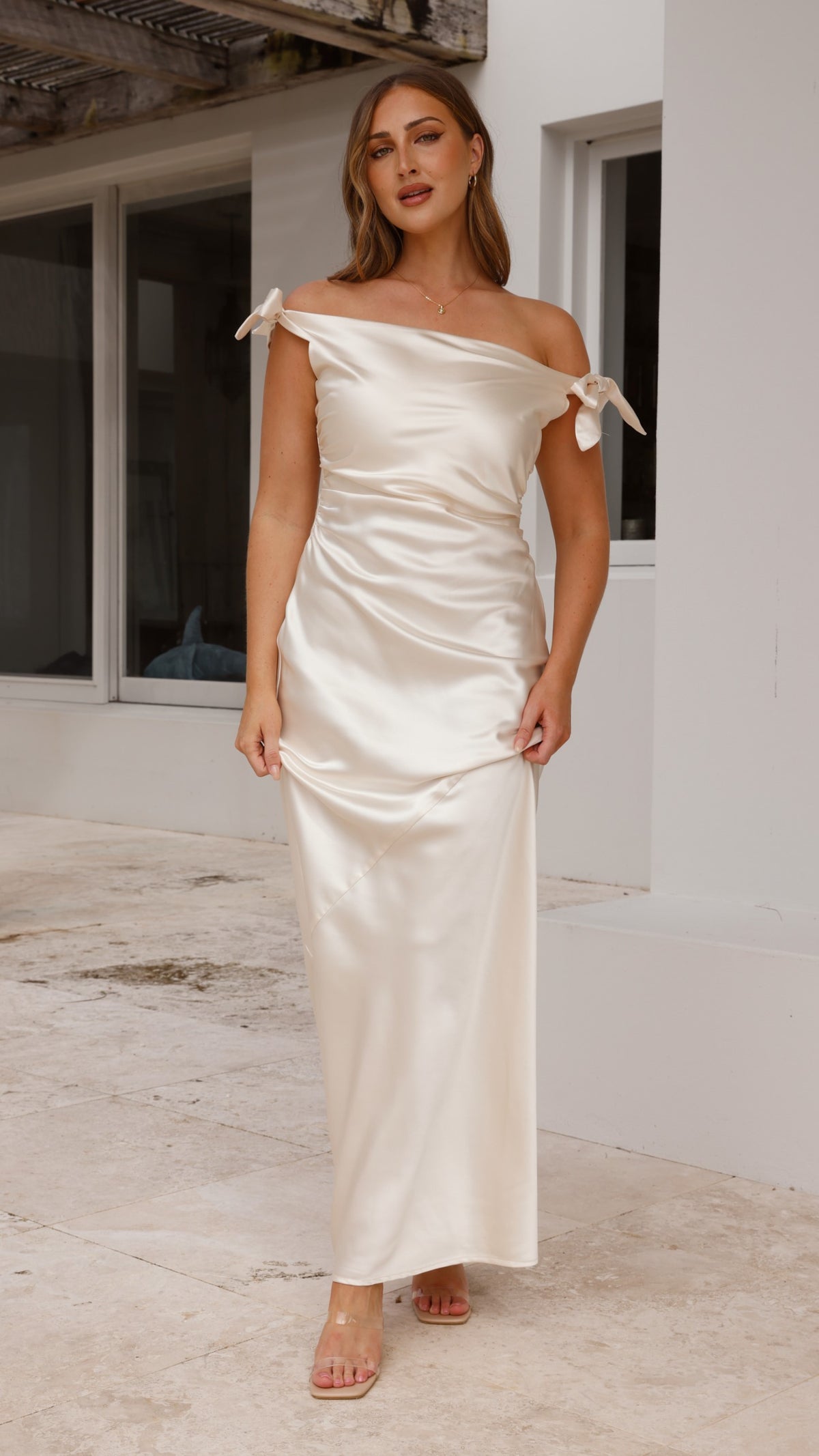 champagne bridesmaid dresses australia AW Humaira Dress