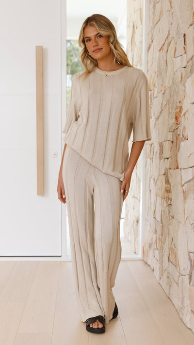 Load image into Gallery viewer, Bayu Knit Pants - Cream
