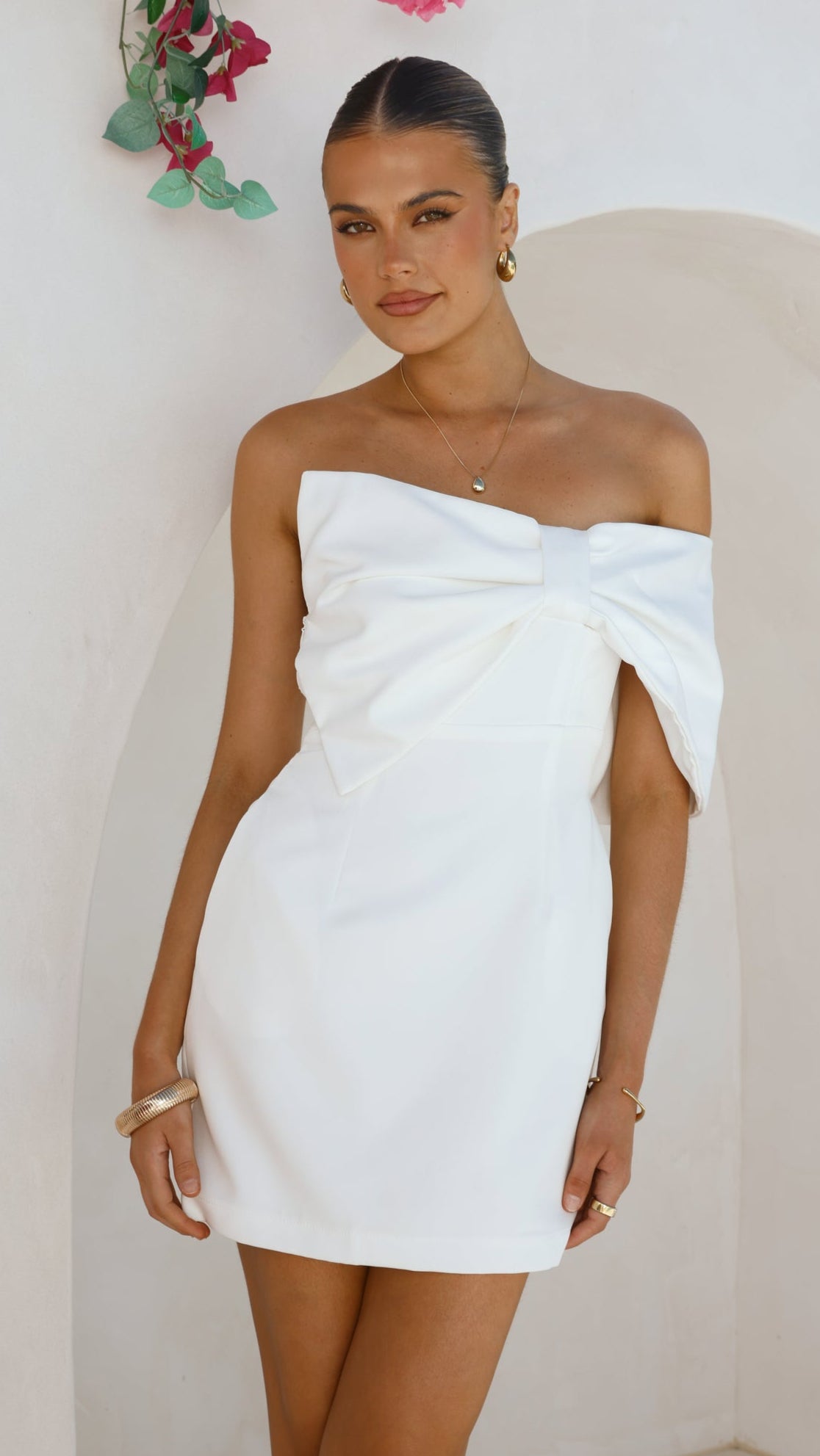 Briellyn Mini Dress - White