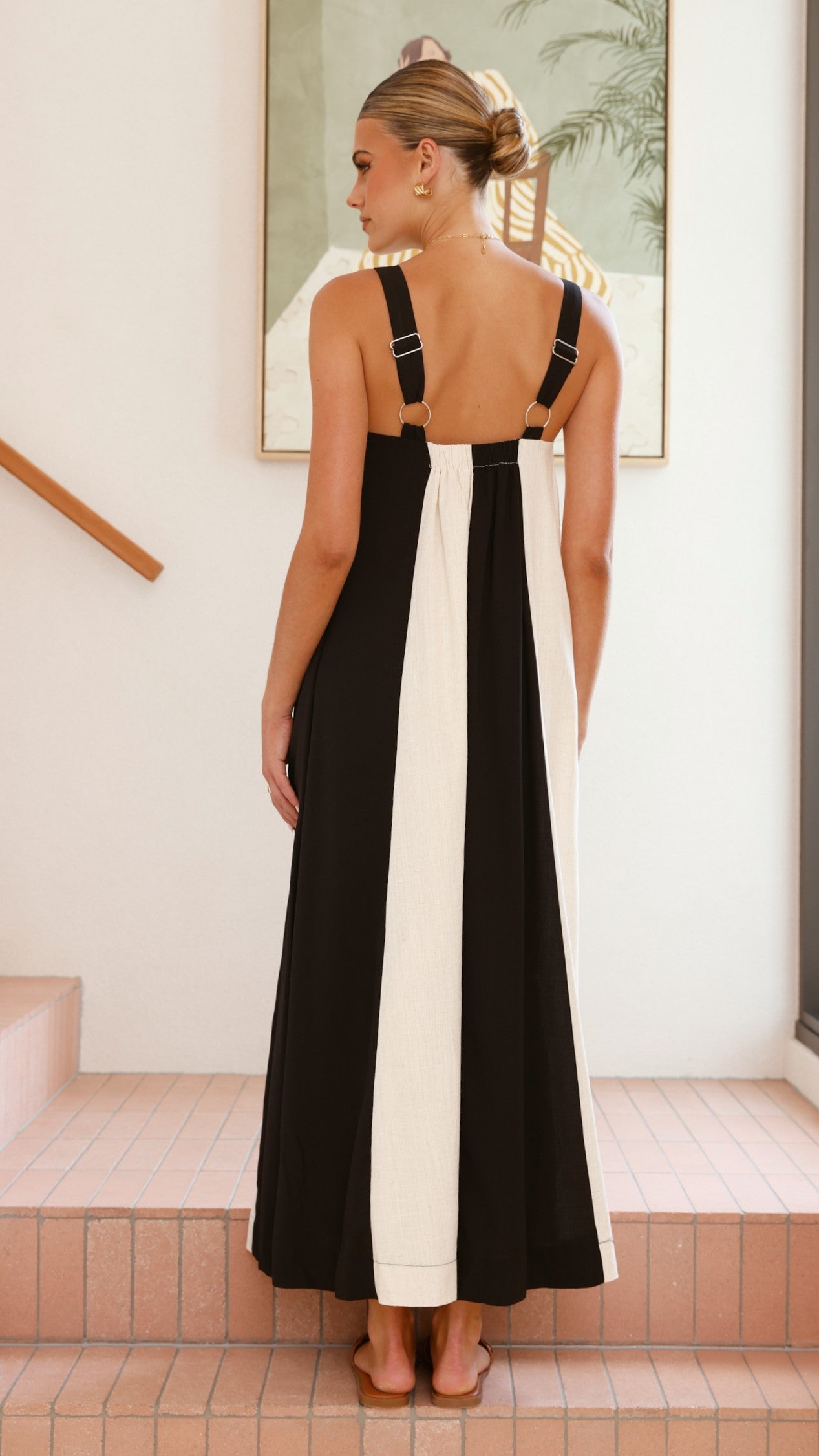 Talaith Maxi Dress - Black / Cream - Billy J