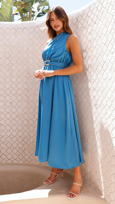 Load image into Gallery viewer, Hadas Maxi Dress - Teal - Billy J
