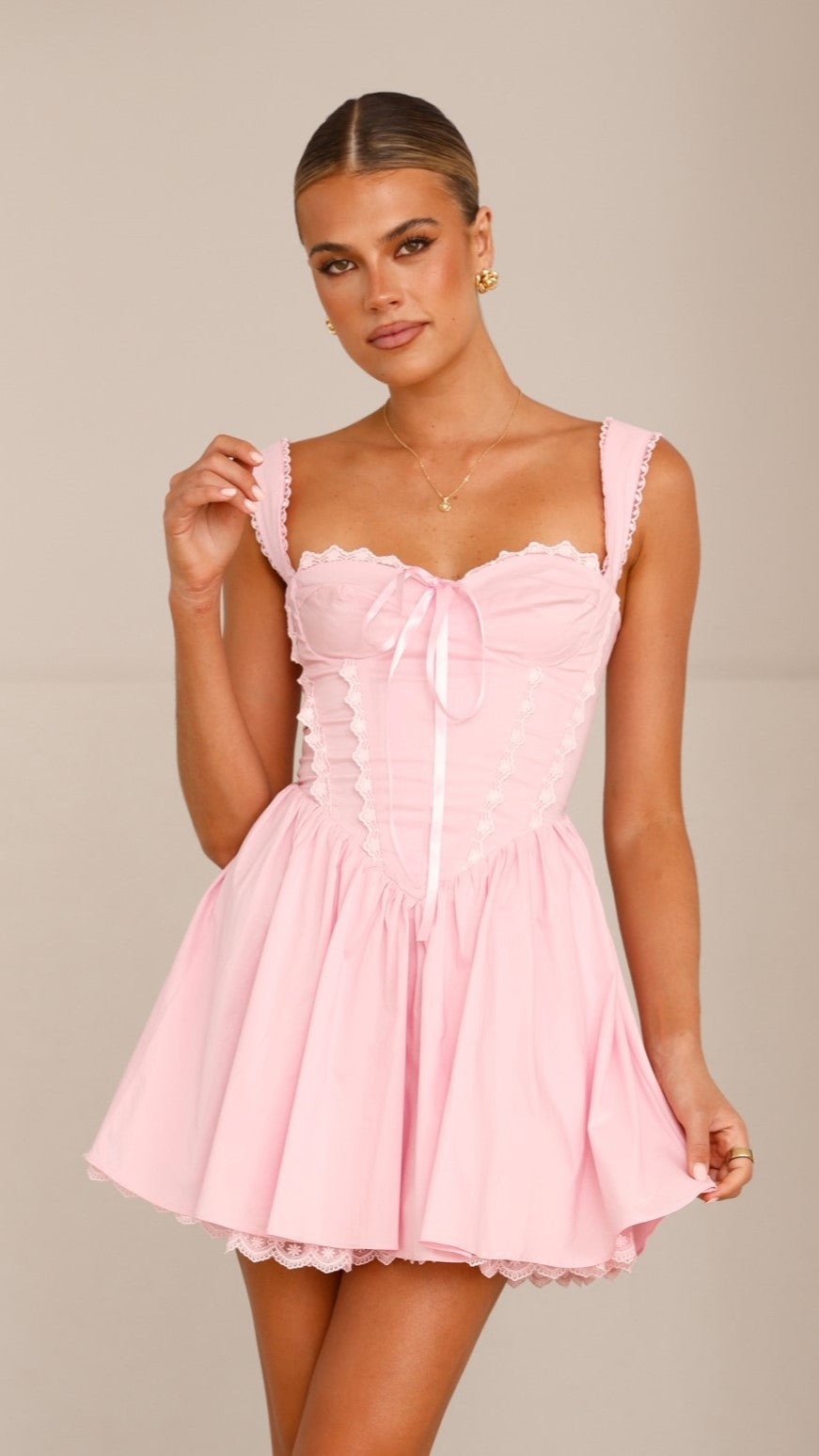 Avery Mini Dress - Pink - Billy J