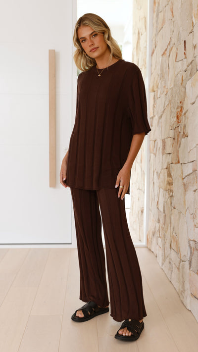 Load image into Gallery viewer, Bayu Knit Top - Brown - Billy J
