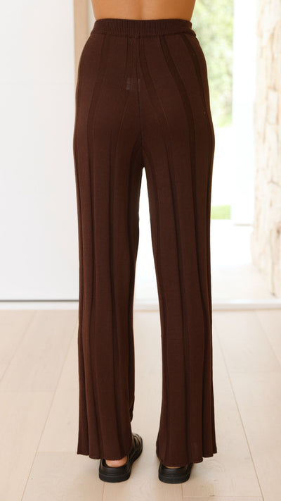Load image into Gallery viewer, Bayu Knit Pants - Brown - Billy J
