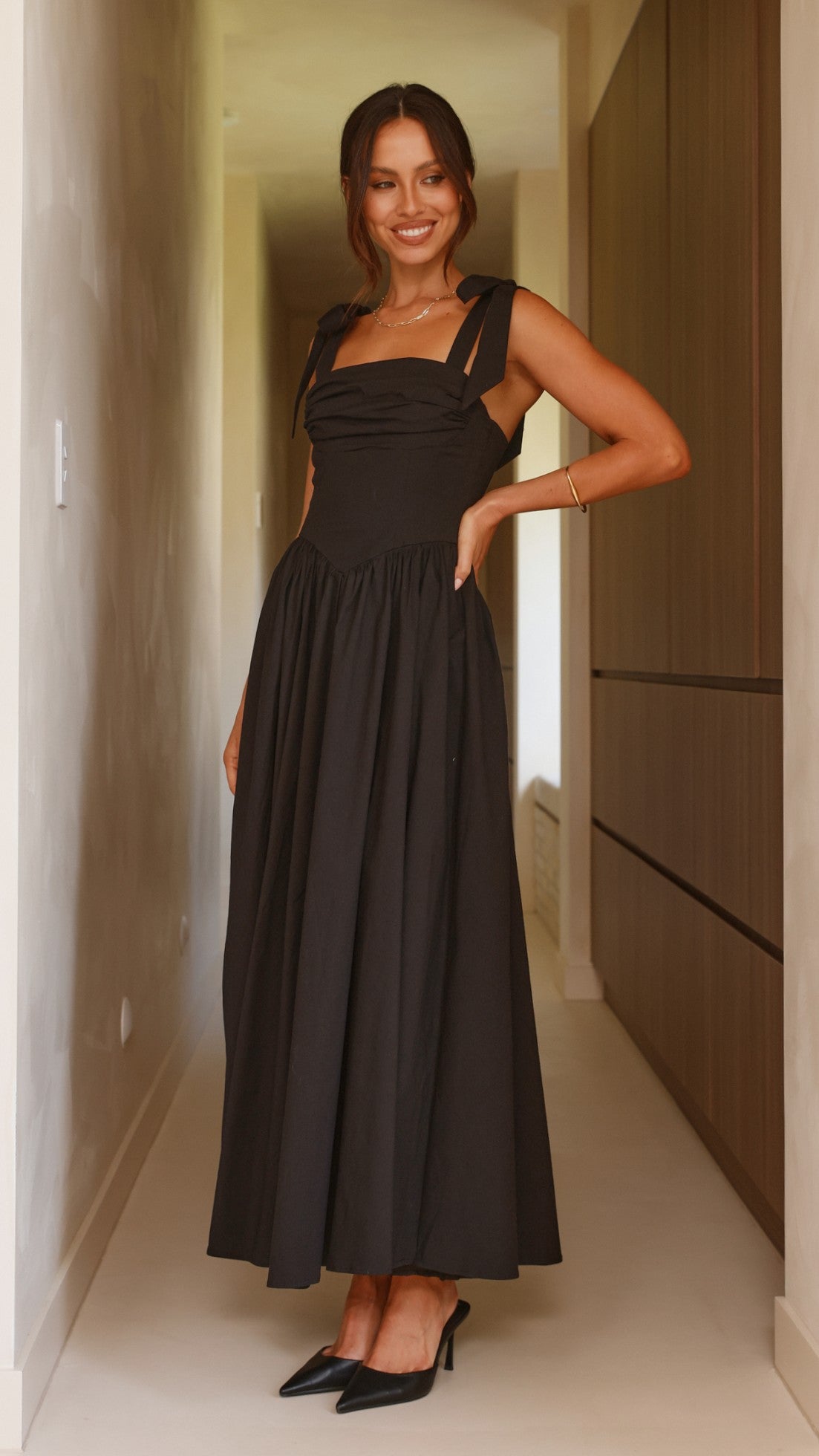 Haisley Maxi Dress - Black - Billy J