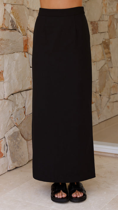 Load image into Gallery viewer, Ostia Maxi Skirt - Black - Billy J
