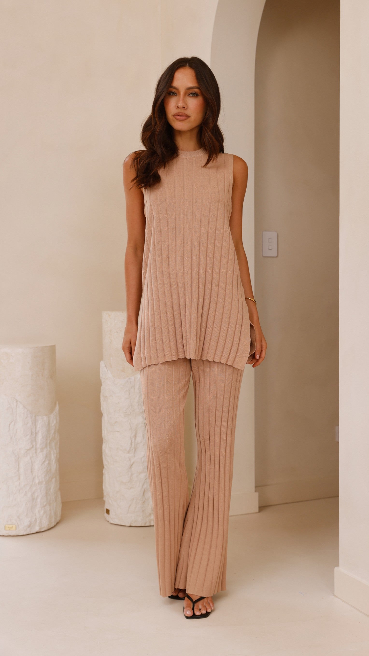 Megan Knit Pants - Camel - Billy J