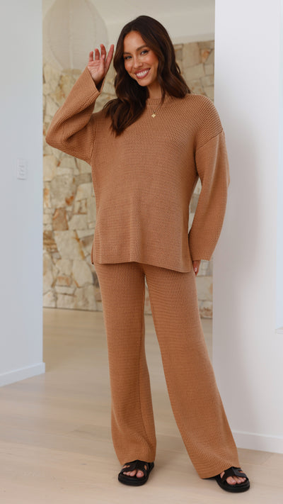 Load image into Gallery viewer, Jachai Knitted Pants - Mocha

