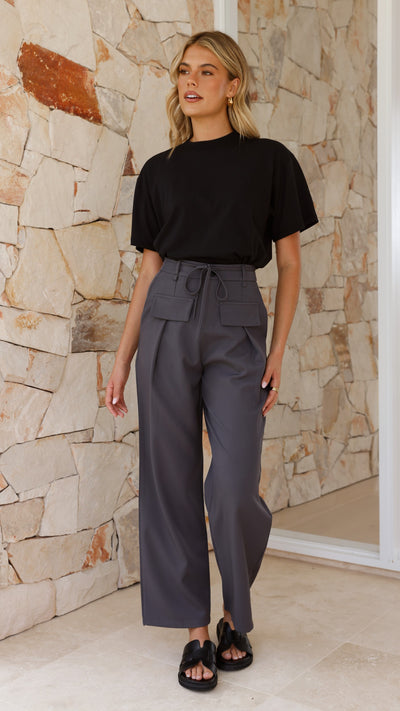 Load image into Gallery viewer, Kalli Pants - Charcoal - Billy J

