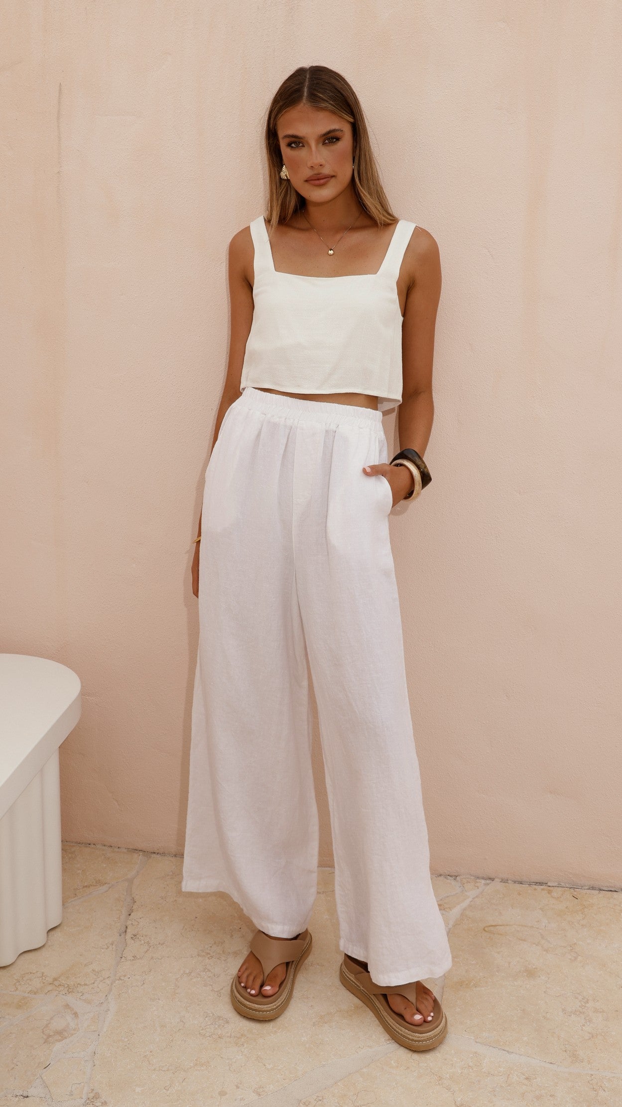 Oceana Pants - White - Billy J