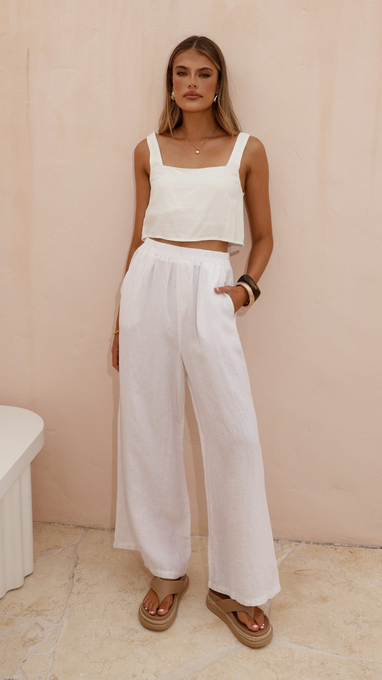 Oceana Pants - White - Billy J