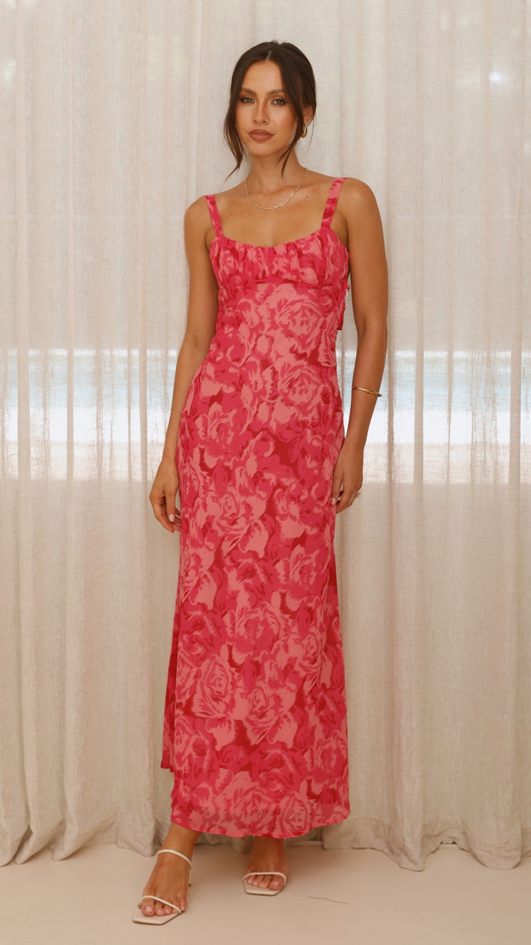 Margo Midi Dress - Pink Floral - Billy J