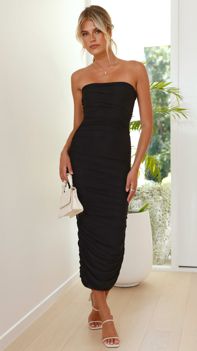 Load image into Gallery viewer, Wandella Midi Dress - Black
