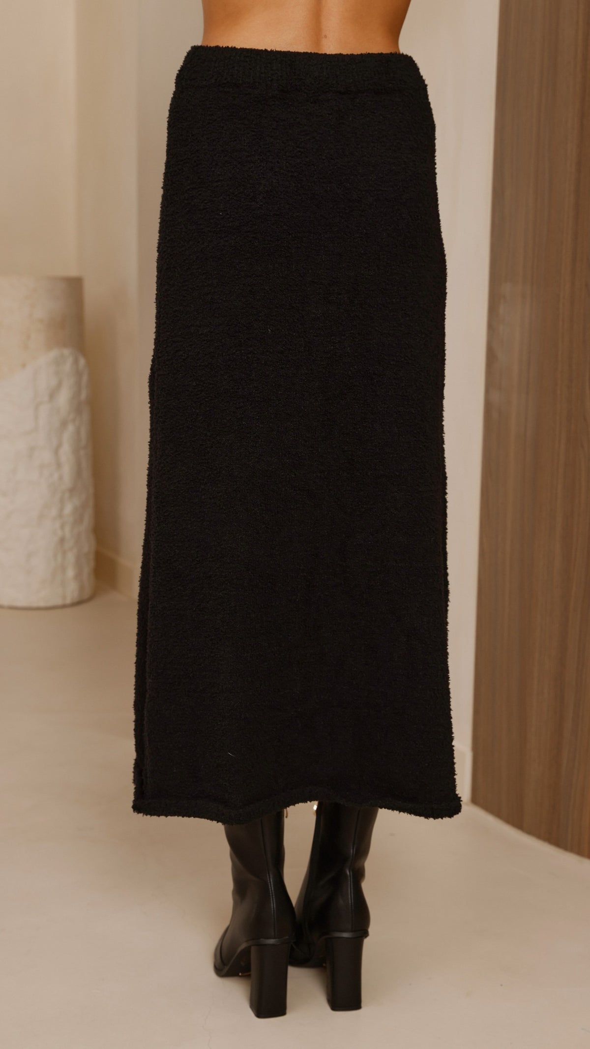 Cohen Knit Midi Skirt - Black - Billy J