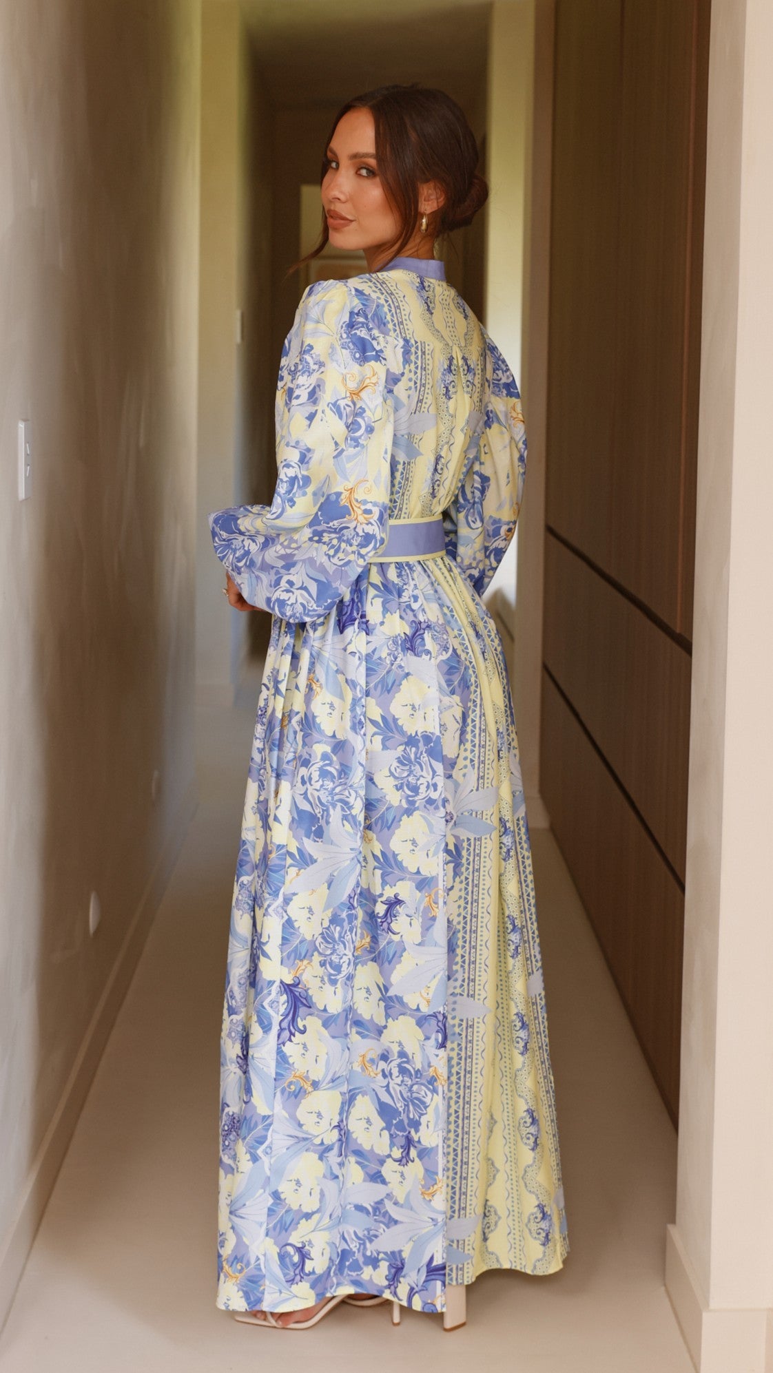 Kalliope Maxi Dress - Blue/Yellow - Billy J