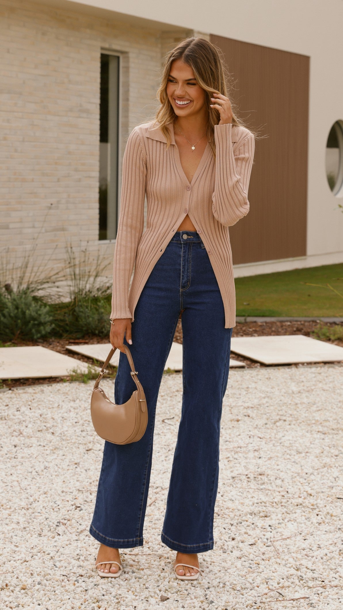 Darcy Knit Top - Mocha - Billy J