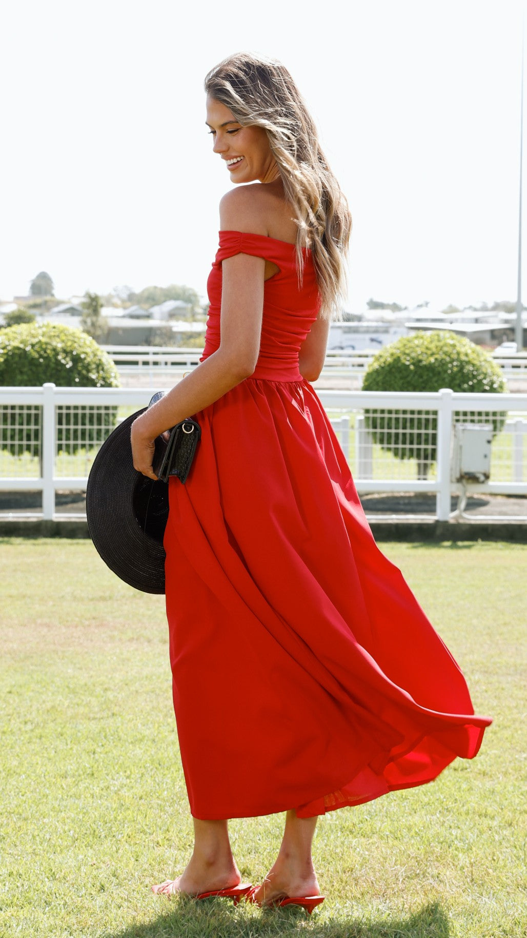 Immy Midi Dress - Red - Billy J
