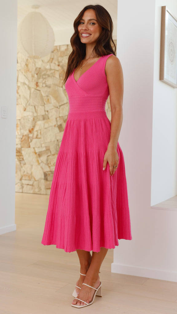 Jayde Knit Dress - Pink - Billy J