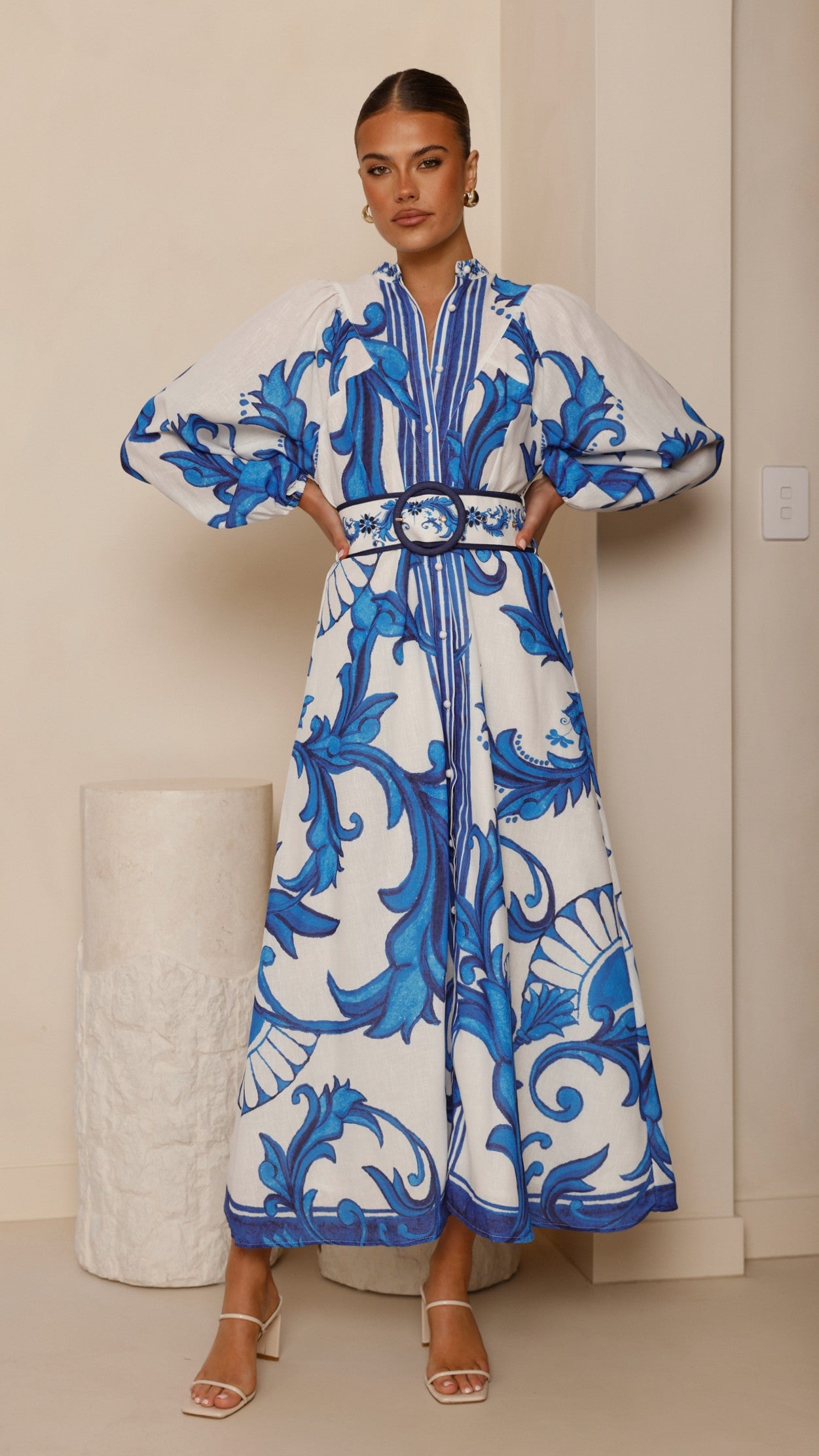 Carmal Long Sleeve Maxi Dress - Paradise - Billy J