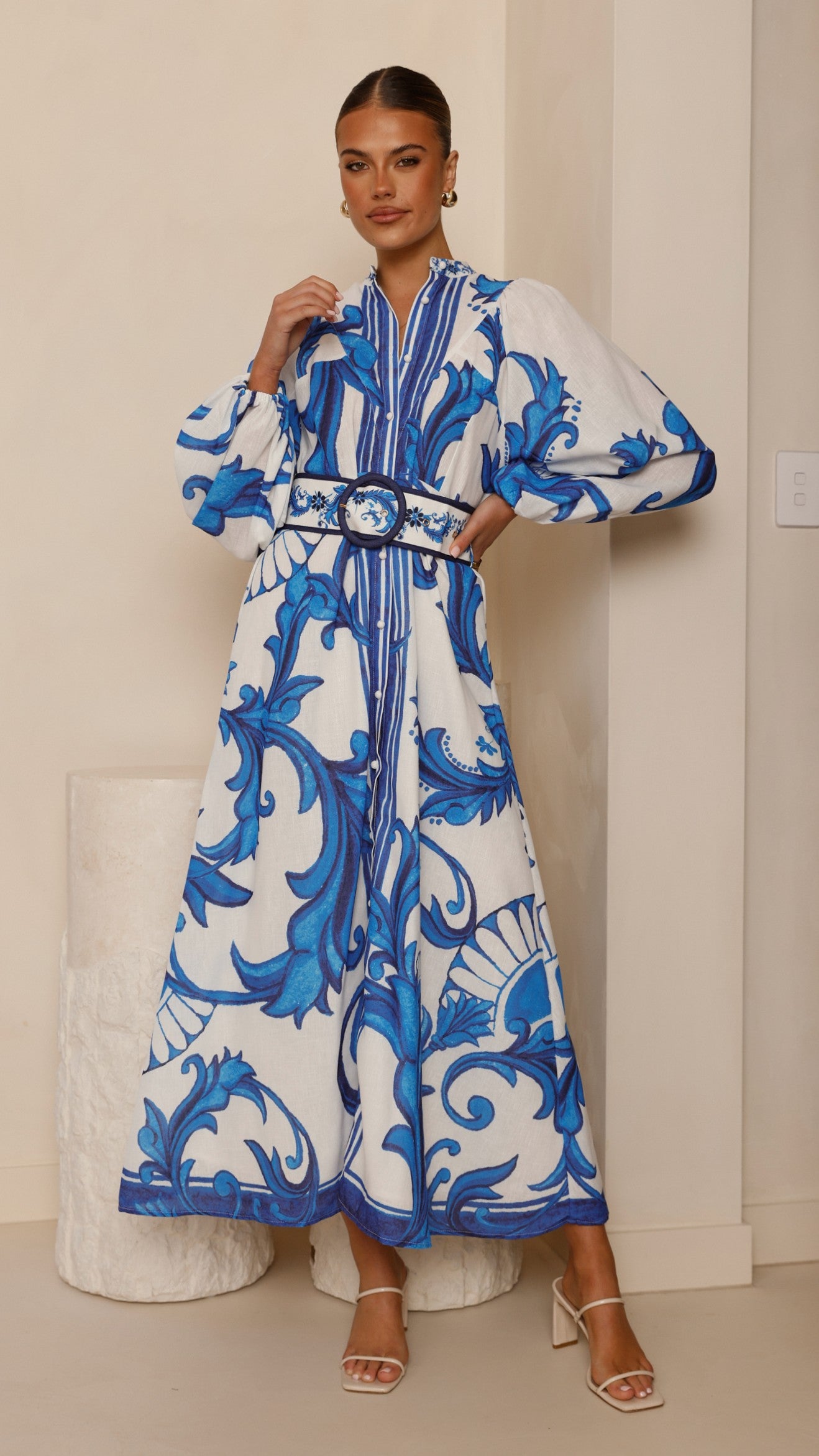 Carmal Long Sleeve Maxi Dress - Paradise - Billy J