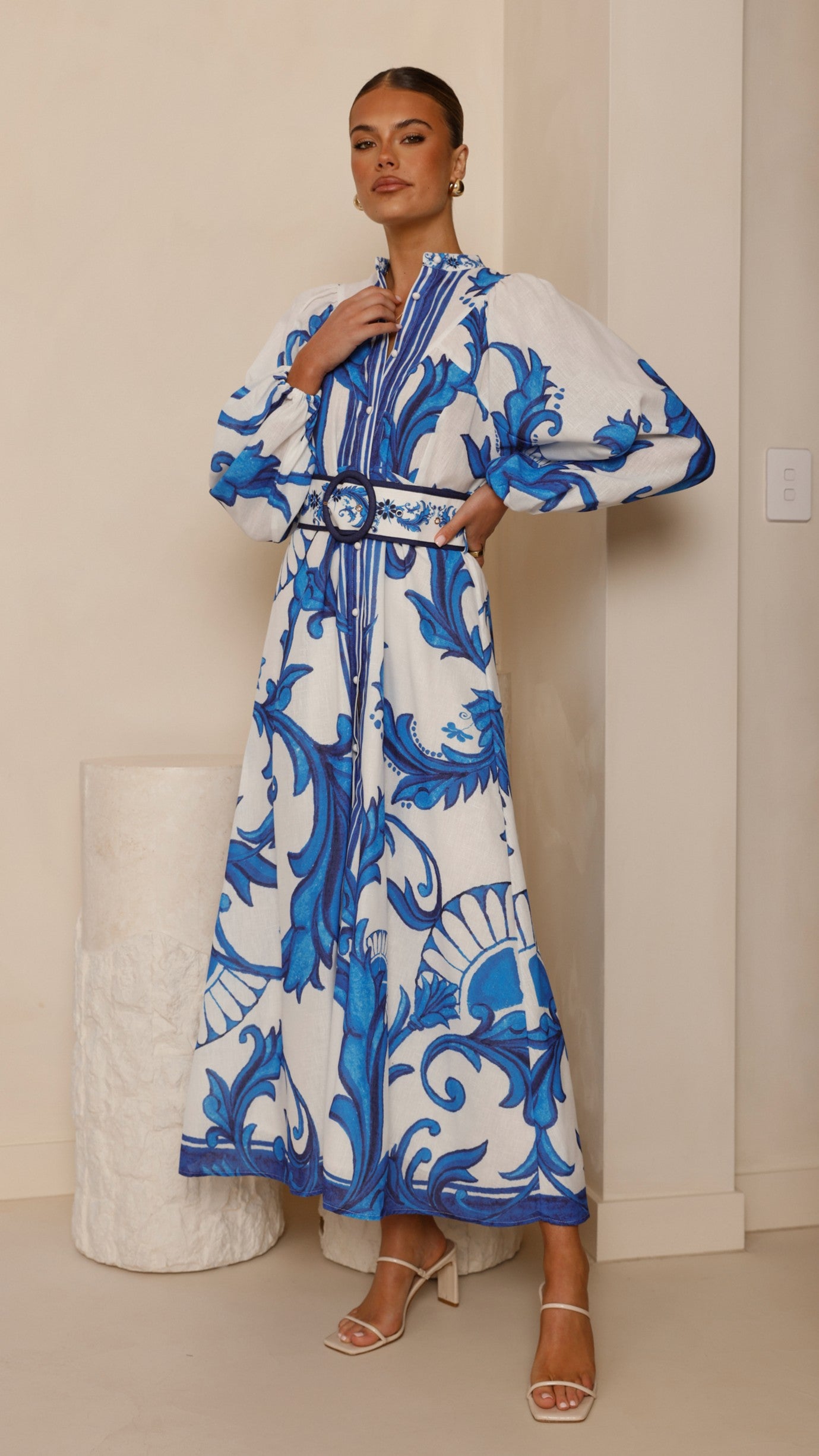 Carmal Long Sleeve Maxi Dress - Paradise - Billy J