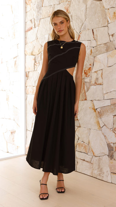Load image into Gallery viewer, Emersyn Midi Dress - Black
