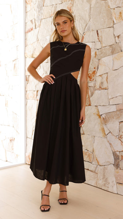 Load image into Gallery viewer, Emersyn Midi Dress - Black
