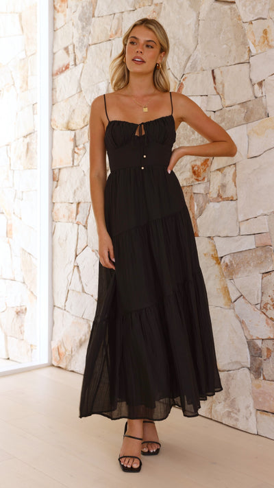 Load image into Gallery viewer, Cove Maxi Dress - Black - Billy J
