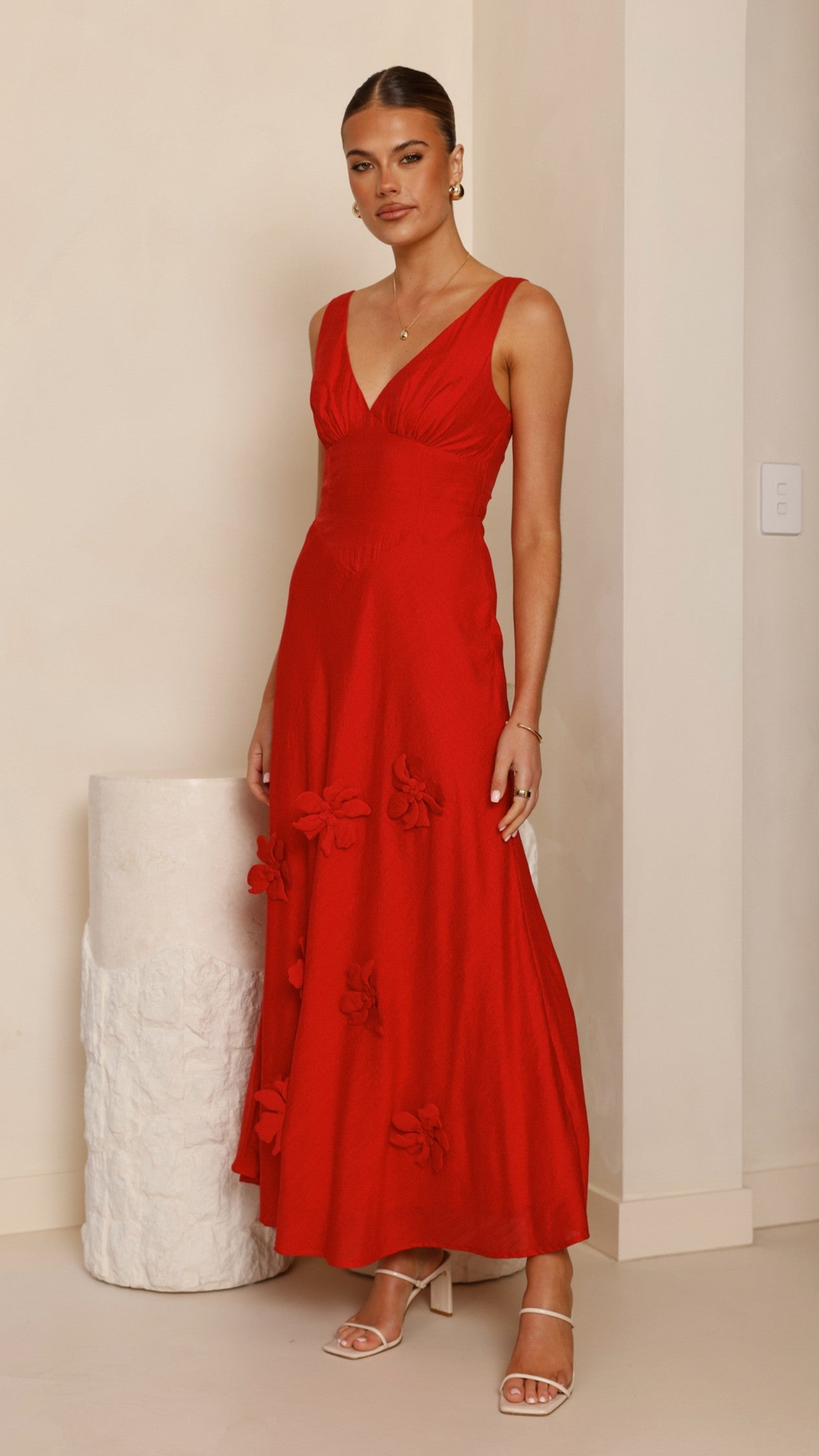 Lavara Maxi Dress - Red - Billy J