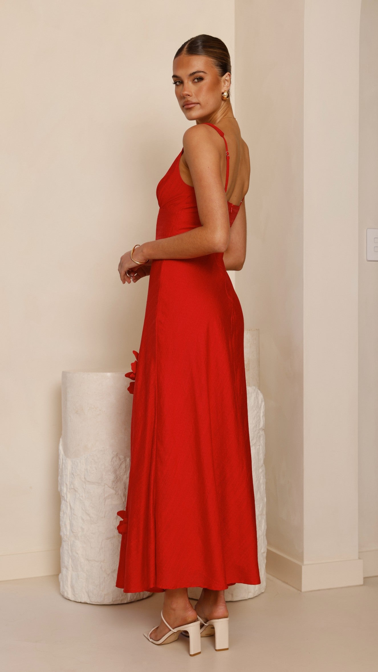 Lavara Maxi Dress - Red - Billy J