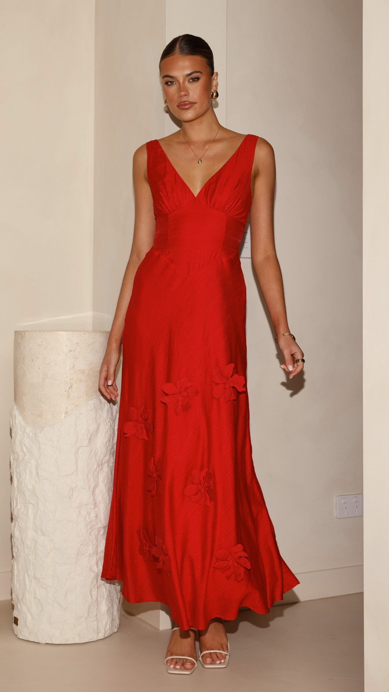 Lavara Maxi Dress - Red - Billy J