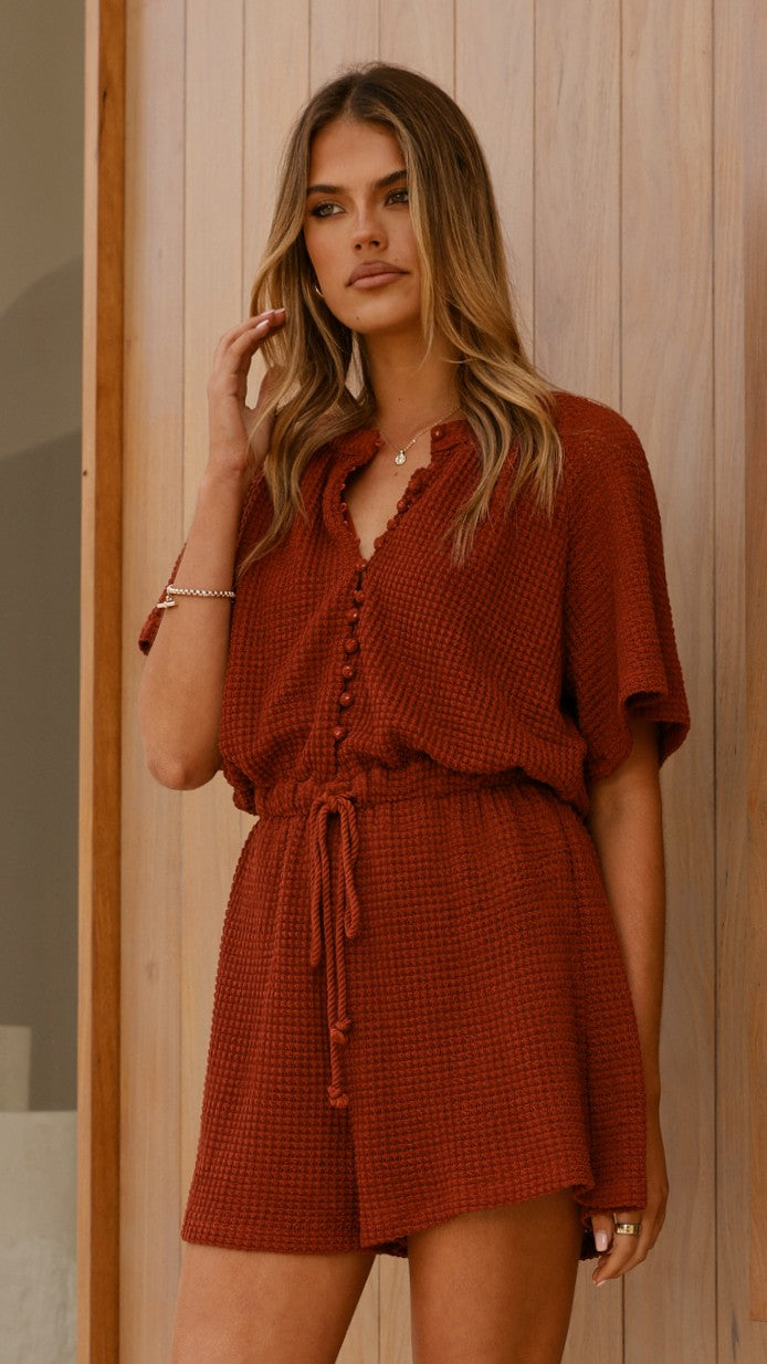 Loula Playsuit - Rust - Billy J