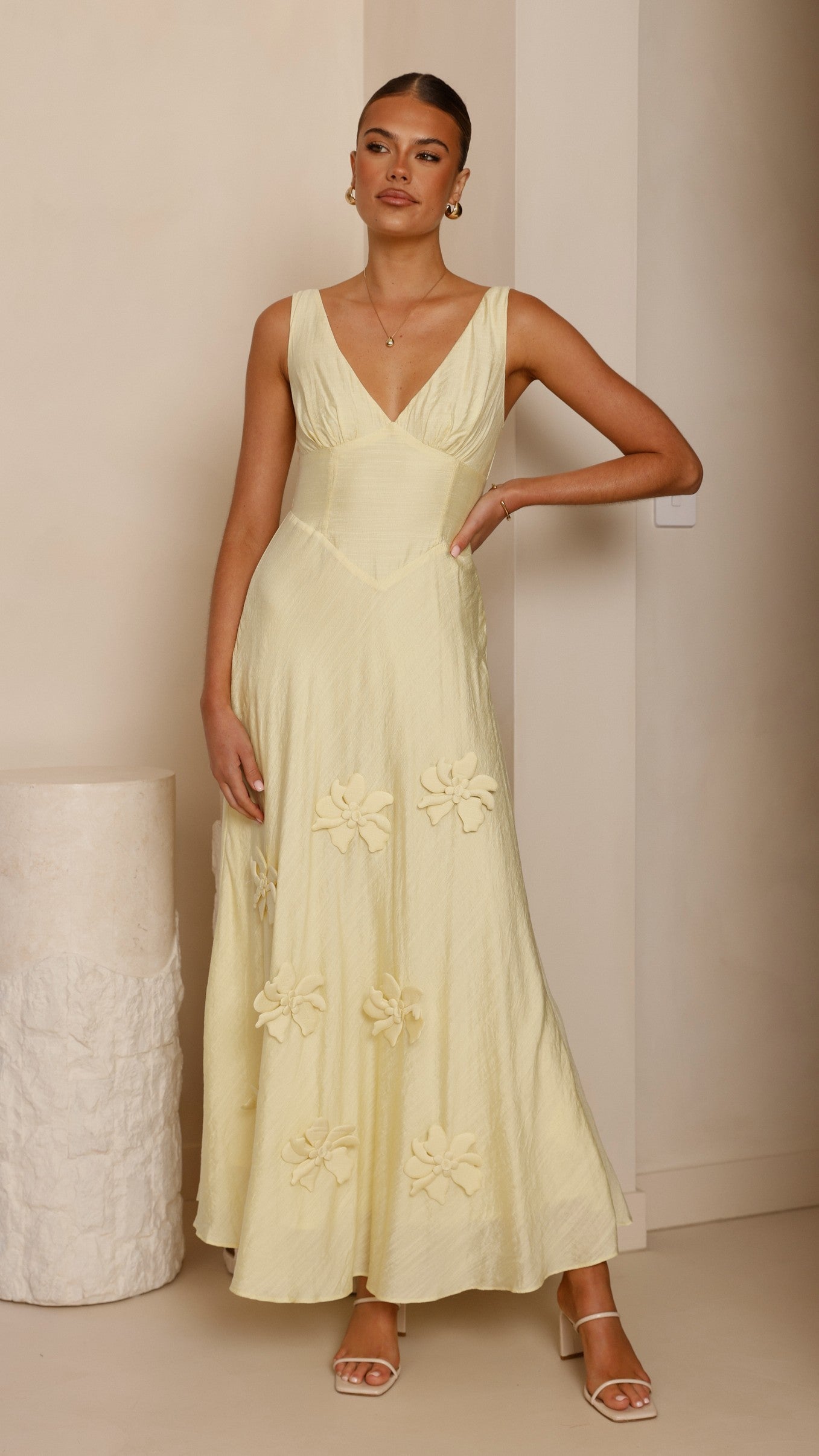 Lavara Maxi Dress - Yellow - Billy J
