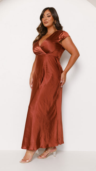 Load image into Gallery viewer, Selma Maxi Dress - Rust - Billy J
