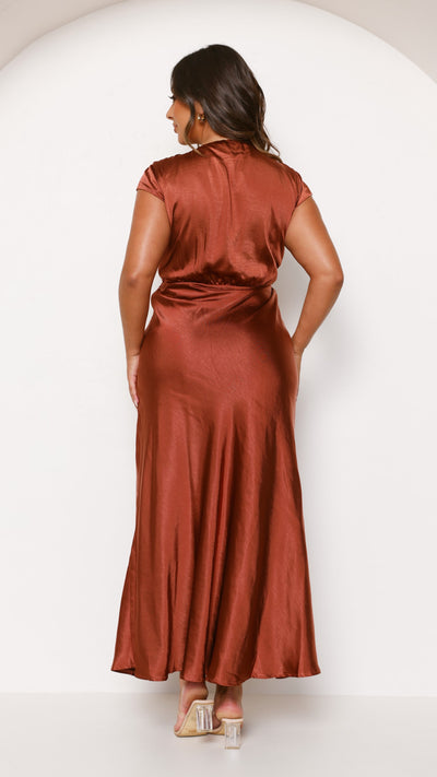 Load image into Gallery viewer, Selma Maxi Dress - Rust - Billy J
