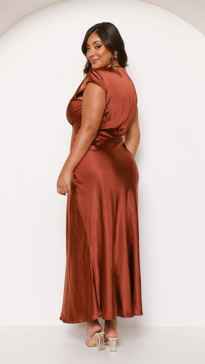 Load image into Gallery viewer, Selma Maxi Dress - Rust - Billy J
