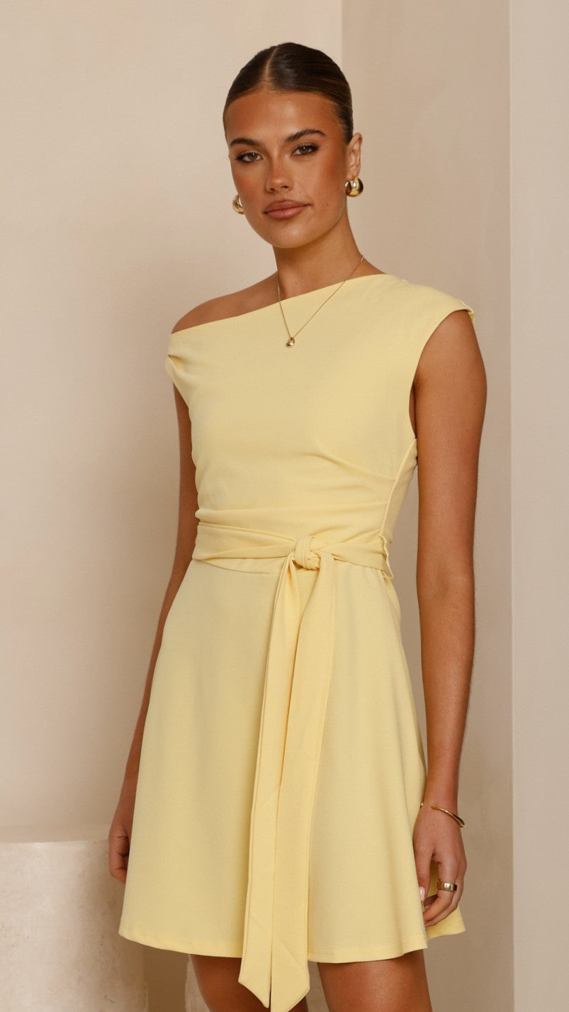 Gem Mini Dress - Yellow - Billy J