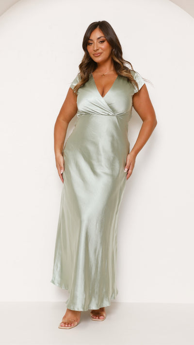 Load image into Gallery viewer, Selma Maxi Dress - Sage - Billy J
