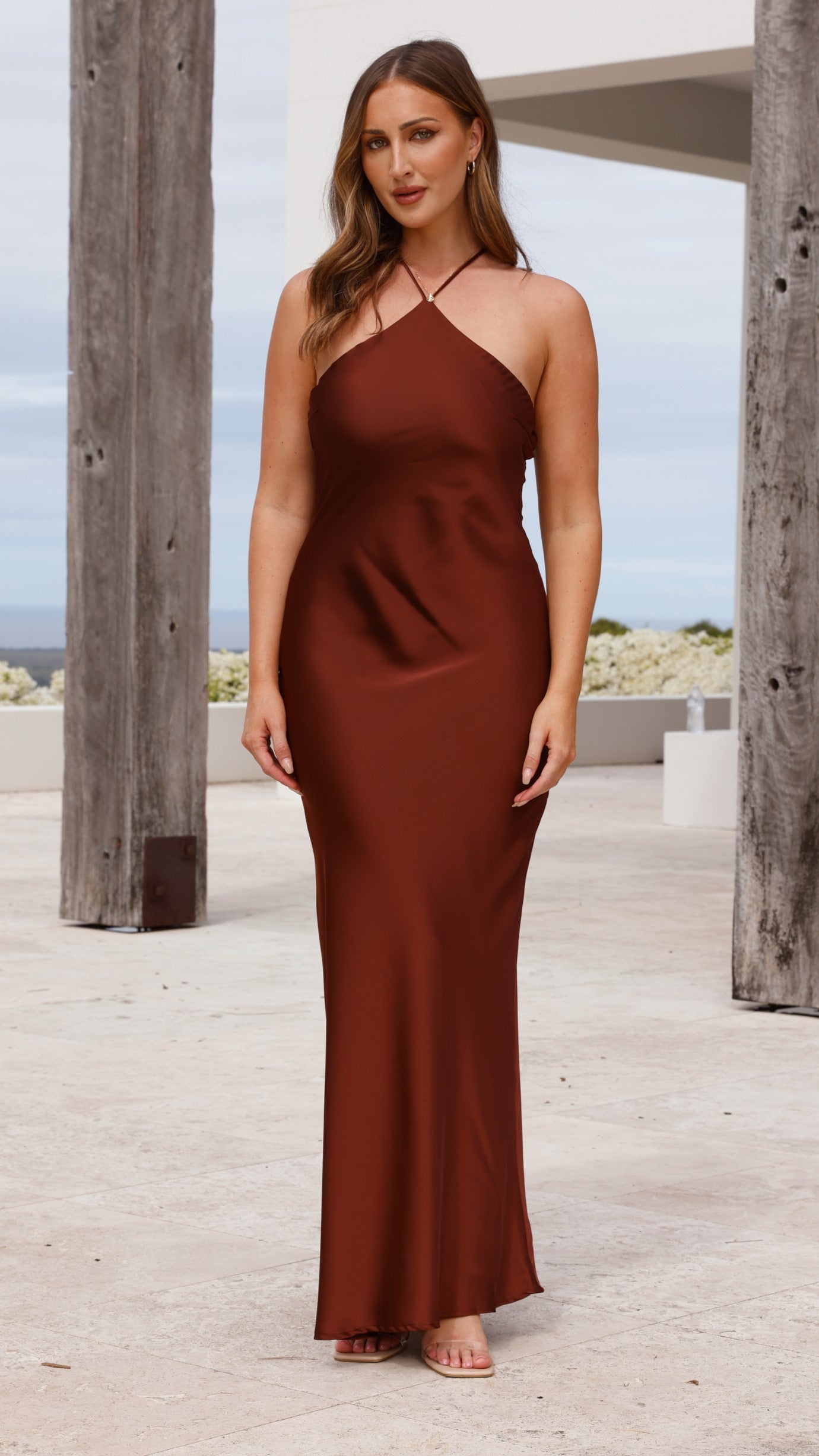 Chiara Maxi Dress - Brown - Billy J