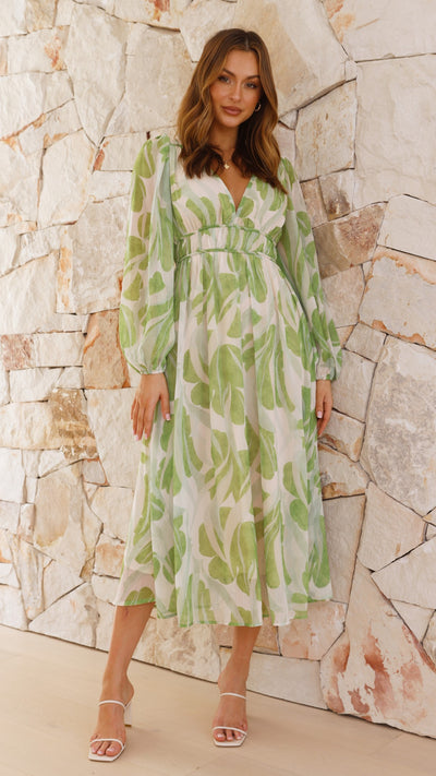 Load image into Gallery viewer, Luana Midi Dress - Green - Billy J
