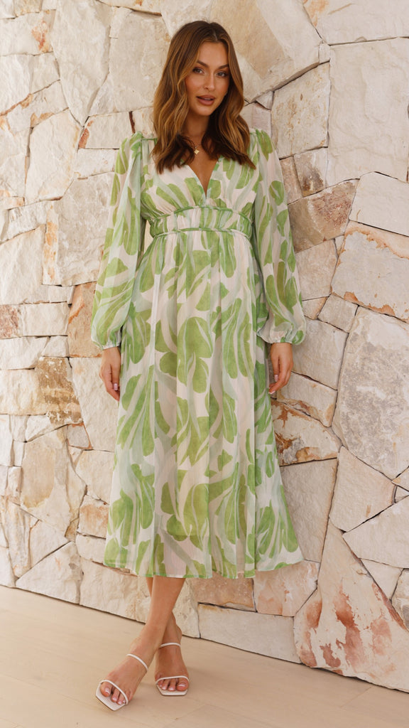Luana Midi Dress - Green